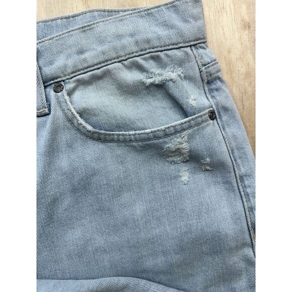 NYDJ Charlotte Relaxed Jeans Light Wash Straight Leg Sz 32 Distressed - Picture 3 of 5